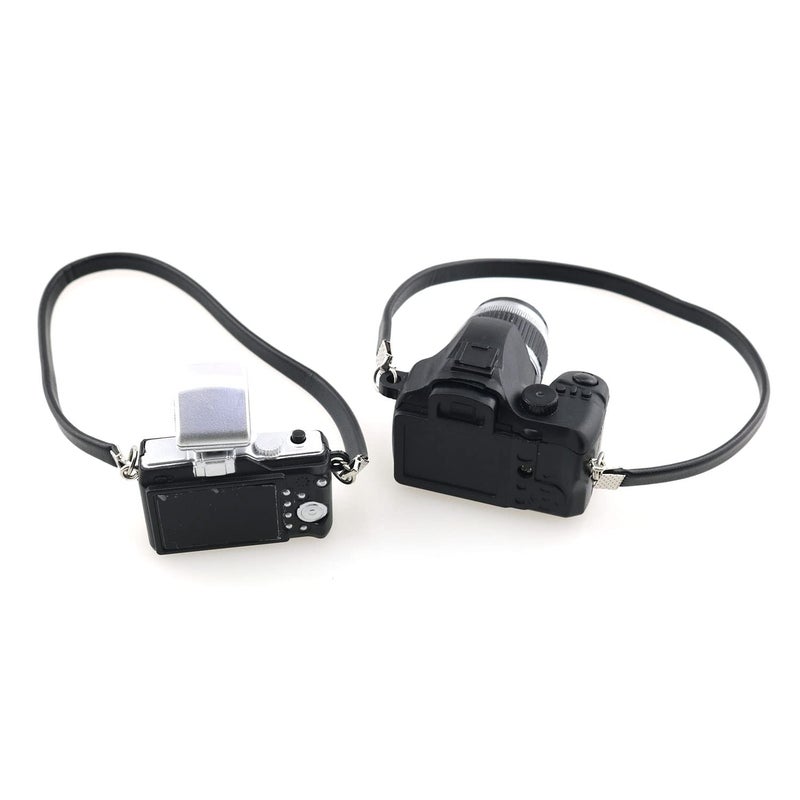 TAODAN 2IN1 دمية مصغرة كاميرا SLR رقمية كاميرا رقمية لبيت الدمى 1/6 1/12 وإكسسوارات الدمية - Image 3